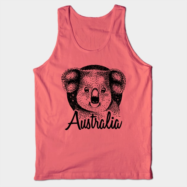 Australia Animal Gift - Koala Vintage Style Design Tank Top by bangtees